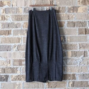 SpiritHouse Wool Angora Mohair Gray Cocoon Maxi Skirt Size Medium Textured